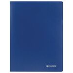 Папка 60 вкладышей BRAUBERG "Office", синяя, 0,6 мм, 222636