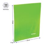 Папка c зажимом Berlingo "Neon", 17мм, 700мкм, неоновая зеленая