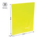 Папка c зажимом Berlingo "Neon", 17мм, 700мкм, неоновая желтая