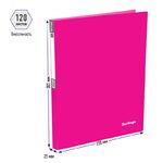 Папка на 4 кольцах Berlingo "Neon", 25мм, 700мкм, неоновая розовая