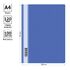 Папка-скоросшиватель пластик. OfficeSpace А4, 120мкм, синяя с прозр. верхом