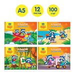 Альбом для рисования 12л., А5, на скрепке Мульти-Пульти "Приключения Енота", с раскраской