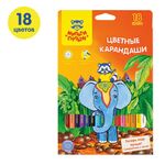 Карандаши цветные Мульти-Пульти "Енот в Индии", 18цв., заточен., картон, европодвес