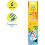 Карандаши акварельные Мульти-Пульти "Енот в Карибском море", 06цв., заточен., картон, европодвес