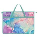 Папка для рисунков и чертежей с ручками BRAUBERG А3, пластик, молния сверху, "Marble", 271435