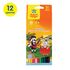 Карандаши цветные Мульти-Пульти "Енот в Испании", 12цв., трехгран., заточен., картон, европодвес