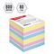 Блок для записи на склейке Berlingo "Rainbow" 8*8*8см, цветной, пастель