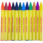 Мелки восковые Мульти-Пульти "Енот на острове Пасхи", 12цв., круглые, картон, европодвес