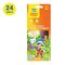 Карандаши цветные двусторонние Мульти-Пульти "Енот в тропиках", 24цв., 12шт., трехгран., заточ., картон
