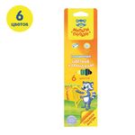 Карандаши цветные Мульти-Пульти "Енот в саванне", 06цв., утолщ., заточен., картон, европ., с точилкой