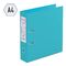 Папка-регистратор Berlingo "Spring", 70мм, бумвинил, двухстор., с карманом, нижний метал. кант, бирюзовая