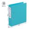Папка-регистратор Berlingo "Spring", 70мм, бумвинил, двухстор., с карманом, нижний метал. кант, бирюзовая