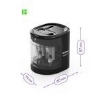 Точилка электрическая Berlingo "Power TX" 2 отверстия, черная, с контейнером, картон. упаковка