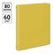 Тетрадь на кольцах А5, 80л., ArtSpace, обл. ПВХ, желтый
