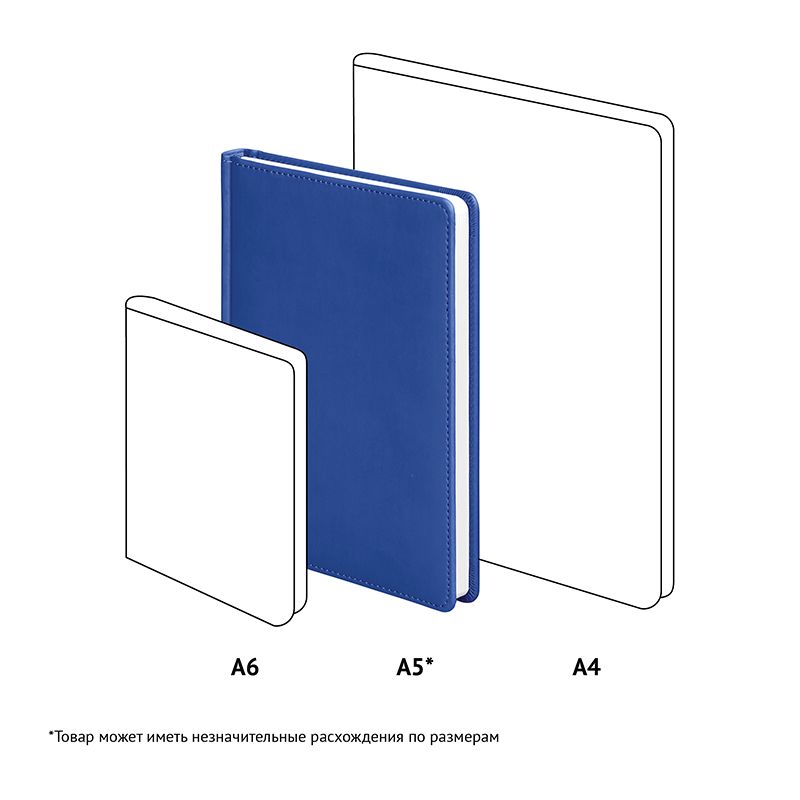 Ежедневник недатир. А5, 136л., кожзам, OfficeSpace "Winner", синий
