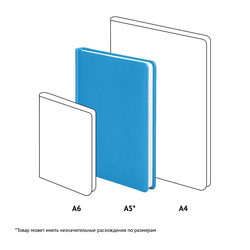 Ежедневник недатир. А5, 136л., кожзам, OfficeSpace "Winner", ярко-синий