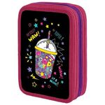 Пенал BRAUBERG, 3 отделения, полиэстер, 21х14 см, "Pop Style", 271550