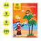 Картон цветной А4, Мульти-Пульти, 8л., 8цв., немелованный, в папке, "Приключения Енота"