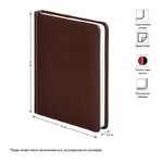 Ежедневник недатир. А6, 136л., кожзам, OfficeSpace "Winner", коричневый