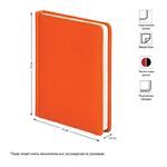Ежедневник недатир. А6, 136л., кожзам, OfficeSpace "Winner", оранжевый