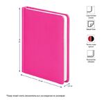 Ежедневник недатир. А6, 136л., кожзам, OfficeSpace "Winner", фуксия