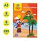 Картон цветной А5, Мульти-Пульти, 8л., 8цв., немелованный, в папке, "Приключения Енота"