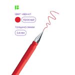 Ручка гелевая Berlingo "Velvet" красная, 0,5мм, прорезиненный корпус