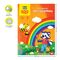 Цветная бумага офсетная А4, Мульти-Пульти, двустор., 16л., 8цв., в папке, "Приключения Енота"