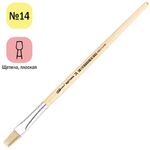 Кисть щетина, ArtSpace, плоская №14, пакет, европодвес