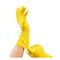Перчатки резиновые хозяйственные OfficeClean Универсальные, разм. XL, желтые, пакет с европодвесом