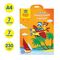Картон бархатный А4, Мульти-Пульти, 7л., 7цв., в папке с европодвесом, "Приключения Енота"
