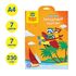 Картон бархатный А4, Мульти-Пульти, 7л., 7цв., в папке с европодвесом, "Приключения Енота"