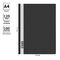 Папка-скоросшиватель пластик. OfficeSpace А4, 120мкм, черная с прозр. верхом