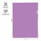 Папка-уголок OfficeSpace А4, 150мкм, пластик, прозрачная фиолетовая
