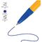 Ручка шариковая OfficeSpace "907 Orange" синяя, 1,0мм, желтый корпус