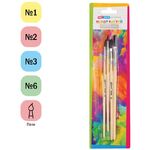 Набор кистей ArtSpace 4шт., Пони, круглые № 2, 3, плоские № 4, 6, блистер, европодвес