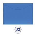 Папка-конверт на кнопке Berlingo, А3, 180мкм, синяя