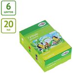 Гуашь Гамма "Пчелка", 06 цветов, 20мл, картон. упаковка