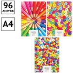 Тетрадь 96л., А4, клетка ArtSpace "Яркое вдохновение", глянцевый УФ-лак