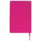 Блокнот А5 (148x218 мм), BRAUBERG "Metropolis", балакрон, 80 л., резинка, клетка, фуксия, 111587