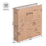 Папка-регистратор Berlingo "Newspaper", 70мм, крафт-бумага, с рисунком