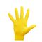 Перчатки резиновые хозяйственные OfficeClean Стандарт, прочные, разм. L, желтые, пакет с европодвесом