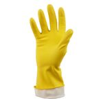 Перчатки резиновые хозяйственные OfficeClean Стандарт, прочные, разм. L, желтые, пакет с европодвесом
