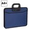 Папка-портфель 3 отделения OfficeSpace А4+, 390*315*120мм, 1000мкм, на молнии (сверху), пластик, синий