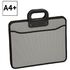 Папка-портфель 3 отделения OfficeSpace А4+, 390*315*120мм, 1000мкм, на молнии (сверху), пластик, серый