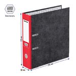 Папка-регистратор Berlingo "Hyper", 80мм, мрамор, с карм. на корешке, нижний метал. кант, красная