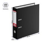 Папка-регистратор Berlingo "Hyper", 80мм, бумвинил, с карм. на корешке, нижний метал. кант, черная