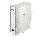 Папка архивная с завязками OfficeSpace "Standard" плотная, микрогофрокартон, 100мм, белая, 900л.