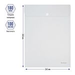 Папка-конверт на кнопке Berlingo, А4, 180мкм, вертикальная, прозрачная