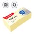 Самоклеящийся блок Berlingo "Ultra Sticky", 50*40мм, 12 блоков по 100л., пастель, желтый
